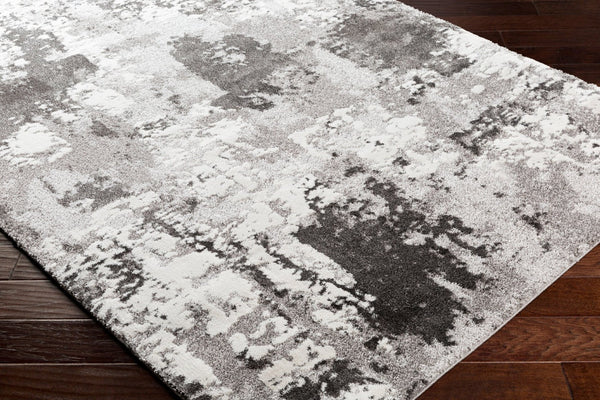 Livabliss Venice Geometric High Pile Polypropylene Rug Mid-century Modern Entryway Accent Medium Gray, Bl 5'3" x 7'3" VNE2308-5373