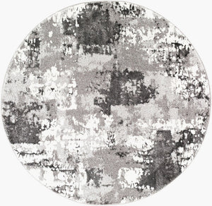 Livabliss Venice Geometric High Pile Polypropylene Rug Mid-century Modern Entryway Accent Medium Gray, Bl 5'3" x 5'3" VNE2308-53RD