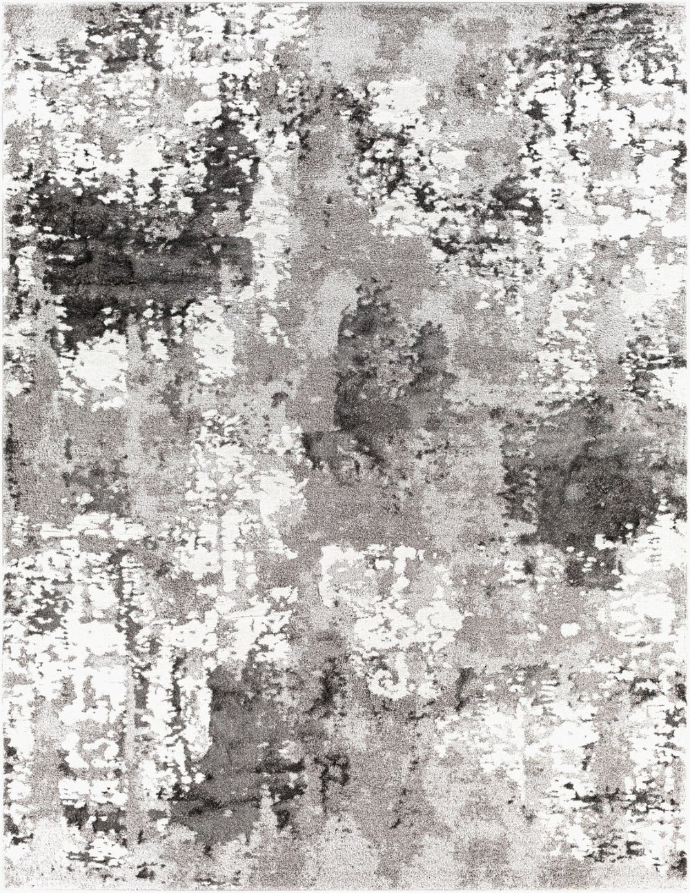 Livabliss Venice Geometric High Pile Polypropylene Rug Mid-century Modern Entryway Accent Medium Gray, Bl 7'10" x 10'2" VNE2308-710103