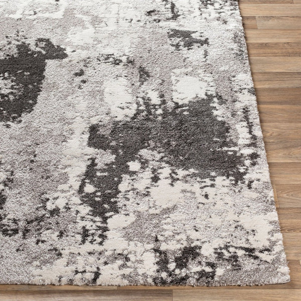 Livabliss Venice Geometric High Pile Polypropylene Rug Mid-century Modern Entryway Accent Medium Gray, Bl 5'3" x 7'3" VNE2308-5373
