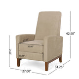 Christopher Knight Home® - Noble House - Kalstrom Contemporary Fabric Upholstered Pushback Recliner