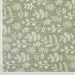 Livabliss Vinilo Traditional Flatweave Vinyl Rug Moisture Resistant for Entryways and Kitchen Floors Olive, Cream 3' x 8' VNL2304-38