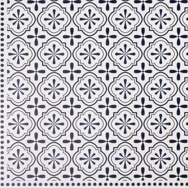 Livabliss Vinilo Flatweave Vinyl Area Rug American Made for High Traffic Entryways and Kitchens Cream, Black 3' x 8' VNL2305-38