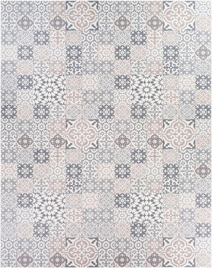 Livabliss Vinilo Flat Lay Vinyl Area Rug Machine Woven for Entryways Kitchens and High Traffic Zones Cream, Medium G 6'6" x 8'2" VNL2306-6682