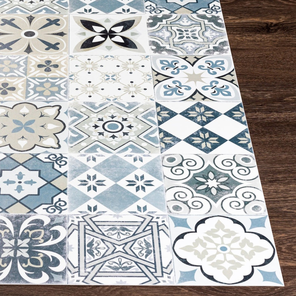 Livabliss Vinilo Machine Woven Vinyl Flatweave Area Rug Built for High Traffic Spaces Usa Made VNL2314-6682