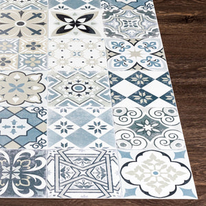Livabliss Vinilo Machine Woven Vinyl Flatweave Area Rug Built for High Traffic Spaces Usa Made VNL2314-6682