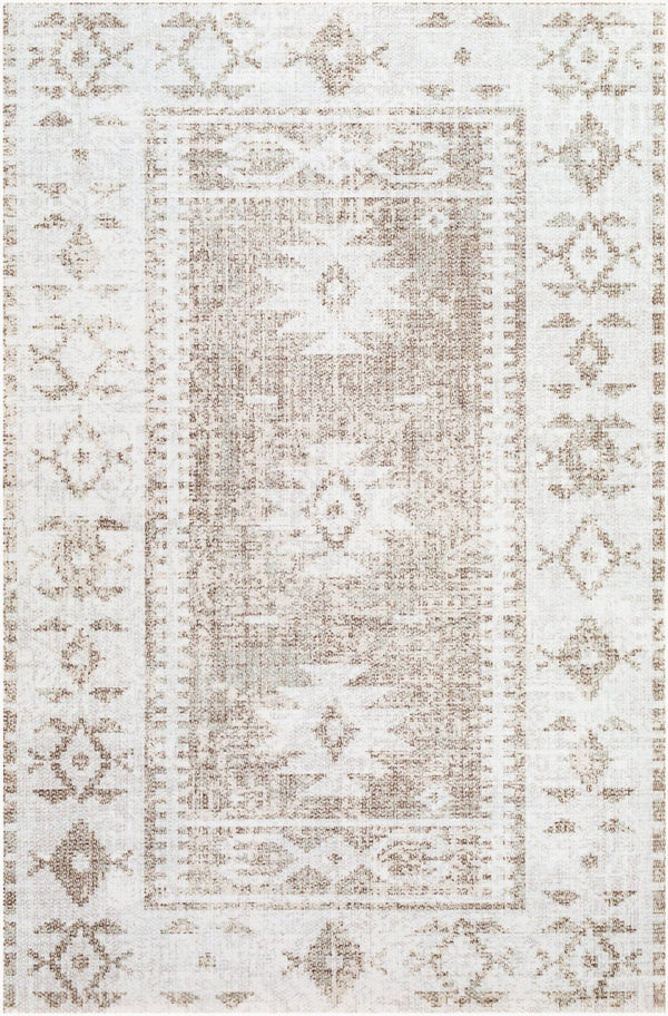 Livabliss Vinilo Flatweave Vinyl Area Rug for Entryways Kitchens and High Traffic Spaces Cream, Medium G 2' x 3'11" VNL2317-2311
