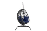 Milano Hanging Chair in Echo Midnight w/ Self Welt SW4101-HC-8076 Sunset West