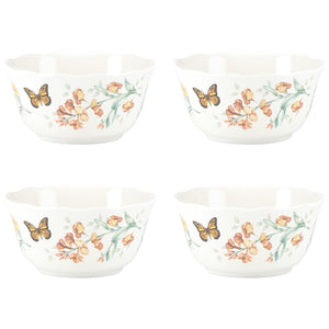 Lenox Butterfly Meadow Melamine 4-Piece All-Purpose Bowl Set Multi, WHITE MELAMINE 856406