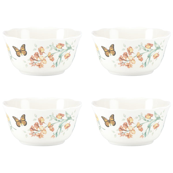 Lenox Butterfly Meadow Melamine 4-Piece All-Purpose Bowl Set Multi, WHITE MELAMINE 856406