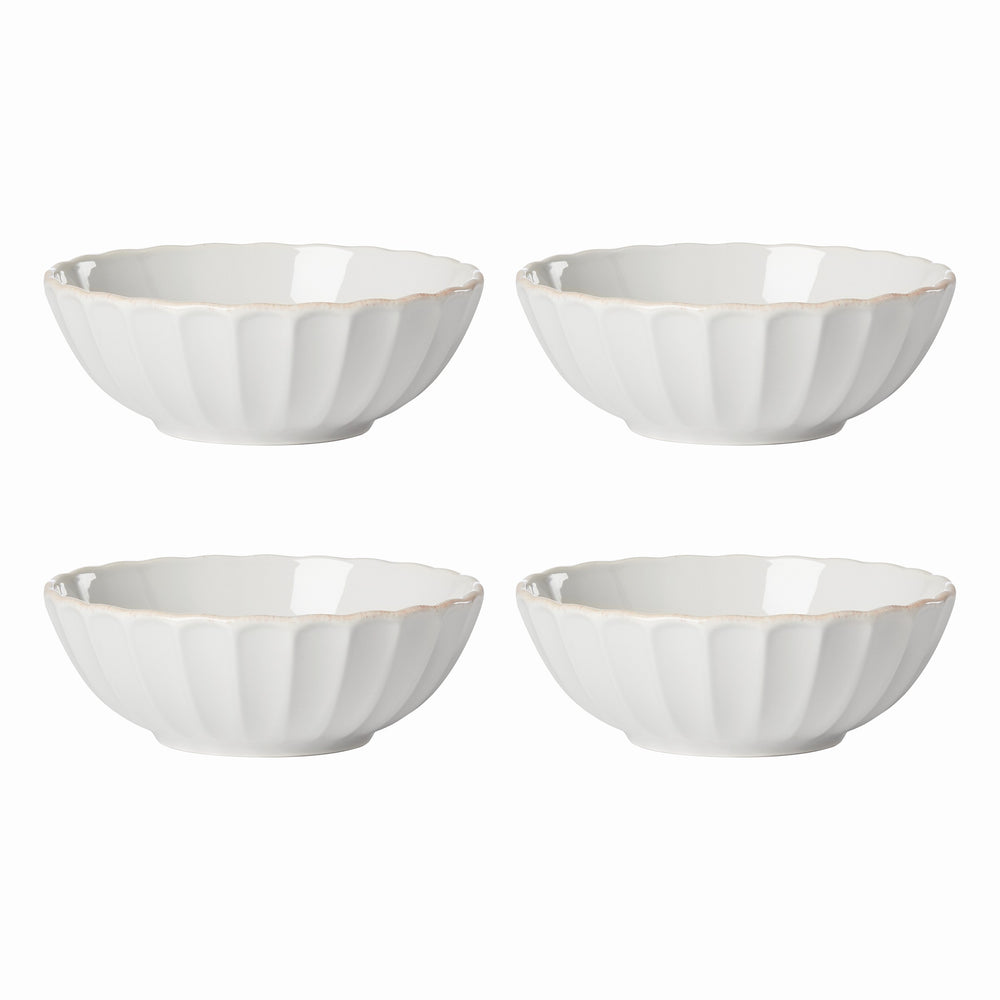 Lenox French Perle Scallop 4-Piece Bowl Set White, WHITE STONEWARE 893545