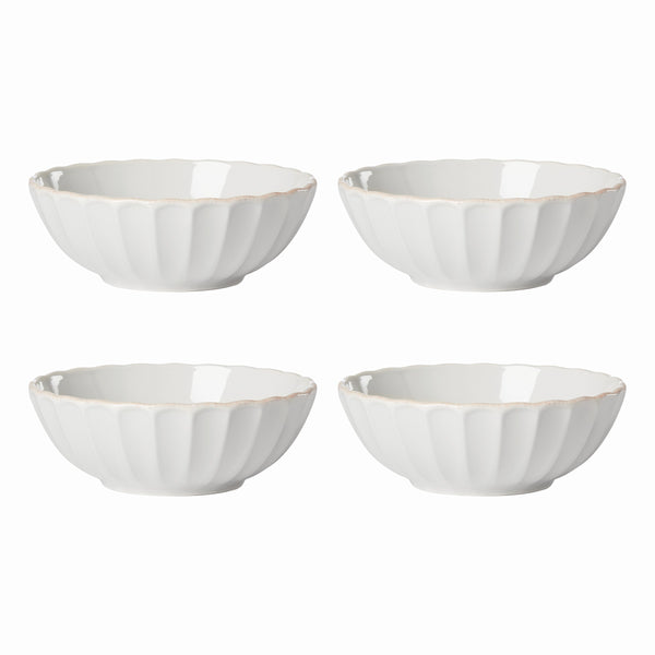 Lenox French Perle Scallop 4-Piece Bowl Set White, WHITE STONEWARE 893545