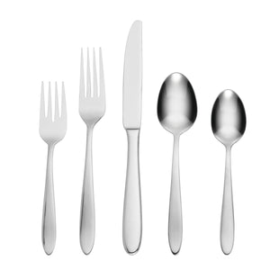 Lenox Oneida Mooncrest 45 Piece Everyday Flatware Set, Service for 8 Metallic, STAINLESS METAL B336045A