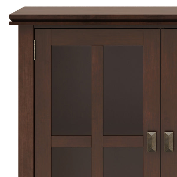 English Elm Artisan Wide 4-Door Storage Cabinet In Rich Russet Brown - Handcrafted, Versatile & Stylish Organization B136P158421