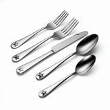 Lenox Oneida Tindra 45 Piece Everyday Flatware Set, Service for 8 Metallic, STAINLESS METAL H190045A