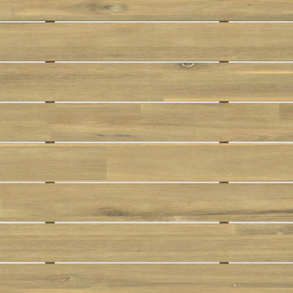 English Elm Kona Handcrafted Outdoor Dining Table in Light Teak - Solid Acacia, Seats 6, 65" x 35", Durable Finish B136P159387