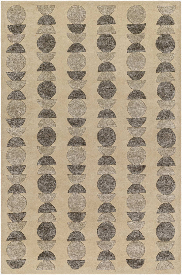 Surya Vilnius 2' X 3' Handmade Wool & Viscose Rug - Stylish Modern Design For Your Cozy Living Space Light Beige Wool,Viscose Vns2301-23