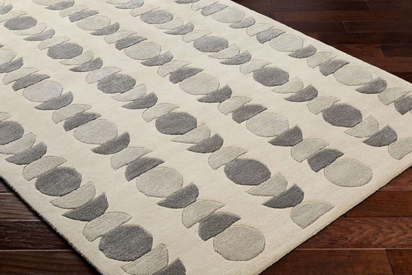 Surya Vilnius 2' X 3' Handmade Wool & Viscose Rug - Stylish Modern Design For Your Cozy Living Space Light Beige Wool,Viscose Vns2301-23