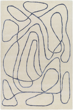 Surya Vilnius 2' X 3' Handmade Wool & Viscose Rug - Stylish Modern Design For Your Cozy Living Space Beige Wool,Viscose Vns2302-23