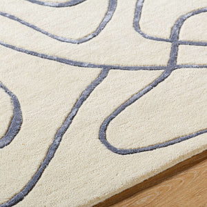 Surya Vilnius 2' X 3' Handmade Wool & Viscose Rug - Stylish Modern Design For Your Cozy Living Space Beige Wool,Viscose Vns2302-23