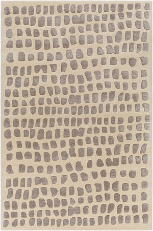 Surya Vilnius 2' X 3' Handmade Wool & Viscose Rug - Stylish Modern Design For Your Cozy Living Space Light Beige Wool,Viscose Vns2303-23