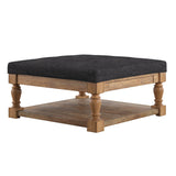 Cadeo Baluster Pine Tufted Storage Ottoman