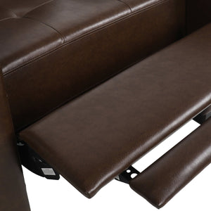 English Elm Christopher Knight Home® - RECLINER ergonomic PU leather lounge chair with plush padding and supportive design for home comfort and style Dark Brown 71978.00PUDBRN