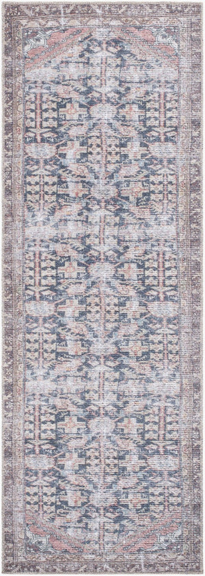 Livabliss Vinny Machine Woven Polyester Rug Low Pile Turkish Craft for Entryways and Bathrooms Black, Cream 2'7" x 7'10" VNY2315-27710