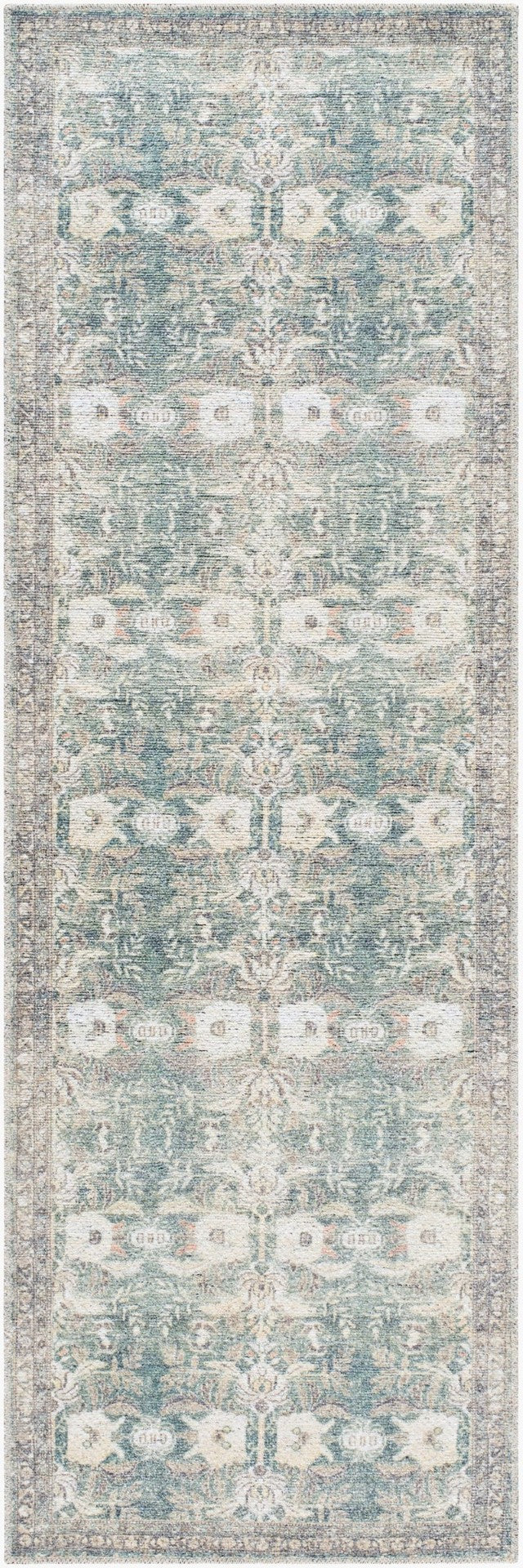 Livabliss Vinny Low Pile Polyester Area Rug Turkish Woven for Entryways and High Traffic Floors Medium Green, S 2'7" x 7'10" VNY2316-27710
