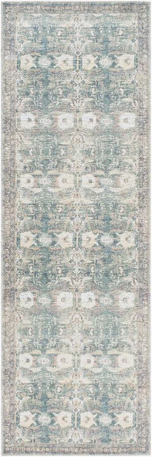 Livabliss Vinny Low Pile Polyester Area Rug Turkish Woven for Entryways and High Traffic Floors Medium Green, S 2'7" x 7'10" VNY2316-27710