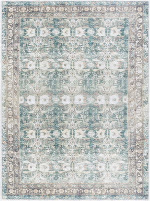 Livabliss Vinny Low Pile Polyester Area Rug Turkish Woven for Entryways and High Traffic Floors Medium Green, S 2' x 2'11" VNY2316-2211