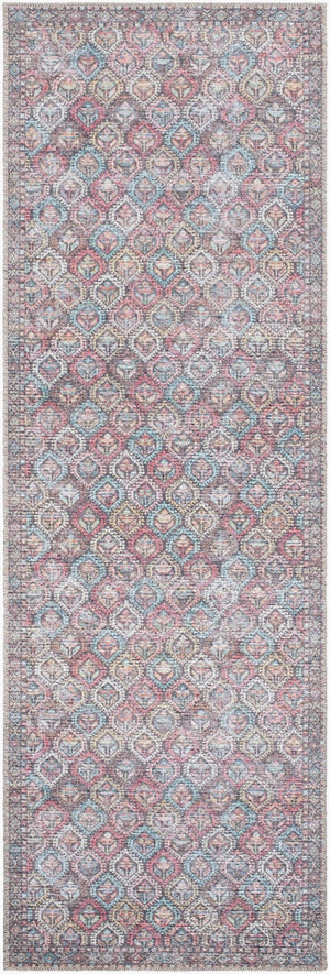 Livabliss Vinny Machine Woven Polyester Accent Rug for Entryways Bathrooms and High Traffic Spaces Red, Pink 2'7" x 7'10" VNY2319-27710