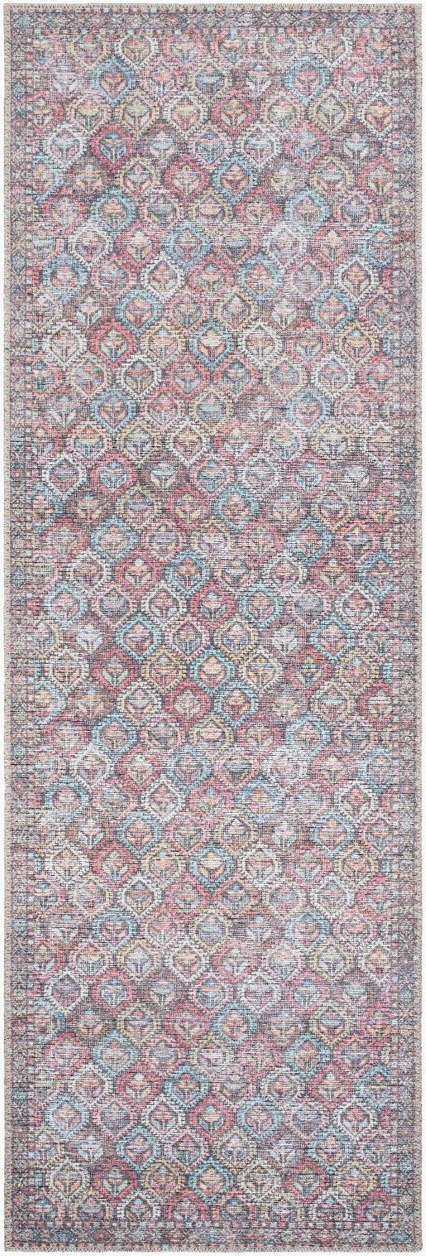 Livabliss Vinny Machine Woven Polyester Accent Rug for Entryways Bathrooms and High Traffic Spaces Red, Pink 2'7" x 7'10" VNY2319-27710