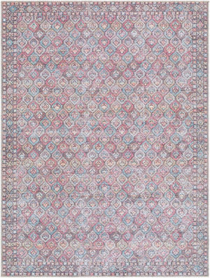 Livabliss Vinny Machine Woven Polyester Accent Rug for Entryways Bathrooms and High Traffic Spaces Red, Pink 8'10" x 12' VNY2319-81012