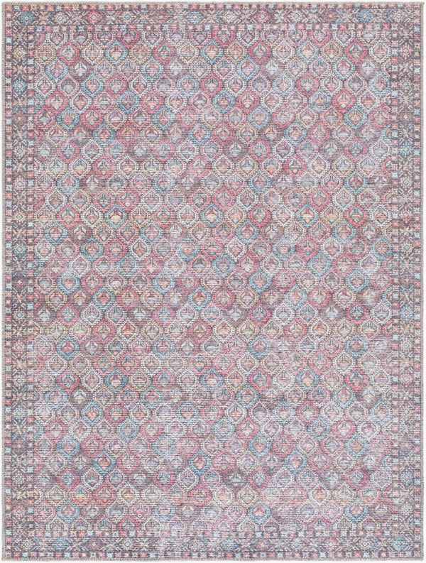 Livabliss Vinny Machine Woven Polyester Accent Rug for Entryways Bathrooms and High Traffic Spaces Red, Pink 8'10" x 12' VNY2319-81012