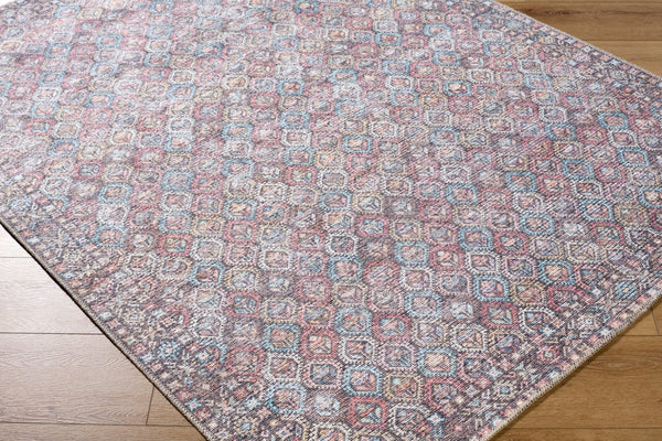 Livabliss Vinny Machine Woven Polyester Accent Rug for Entryways Bathrooms and High Traffic Spaces Red, Pink 8'10" x 12' VNY2319-81012