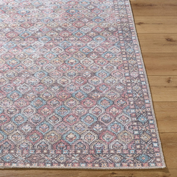 Livabliss Vinny Machine Woven Polyester Accent Rug for Entryways Bathrooms and High Traffic Spaces Red, Pink 8'10" x 12' VNY2319-81012