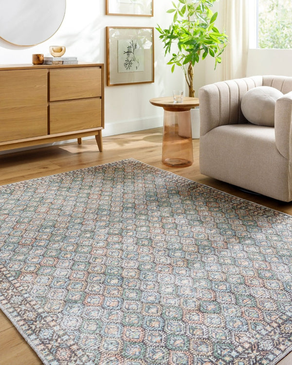 Livabliss Vinny Machine Woven Polyester Rug Low Pile Entryway Accent Turkey Crafted Floor Mat Medium Green, S 2' x 2'11" VNY2320-2211