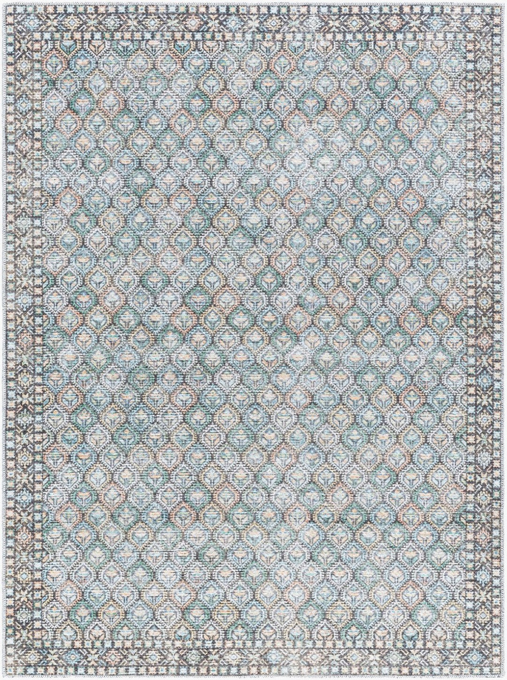 Livabliss Vinny Machine Woven Polyester Rug Low Pile Entryway Accent Turkey Crafted Floor Mat Medium Green, S 2' x 2'11" VNY2320-2211