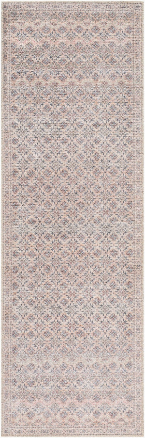 Livabliss Vinny Low Pile Polyester Area Rug Machine Woven in Turkey for High Traffic Spaces Beige, Charcoal 2'7" x 7'10" VNY2321-27710