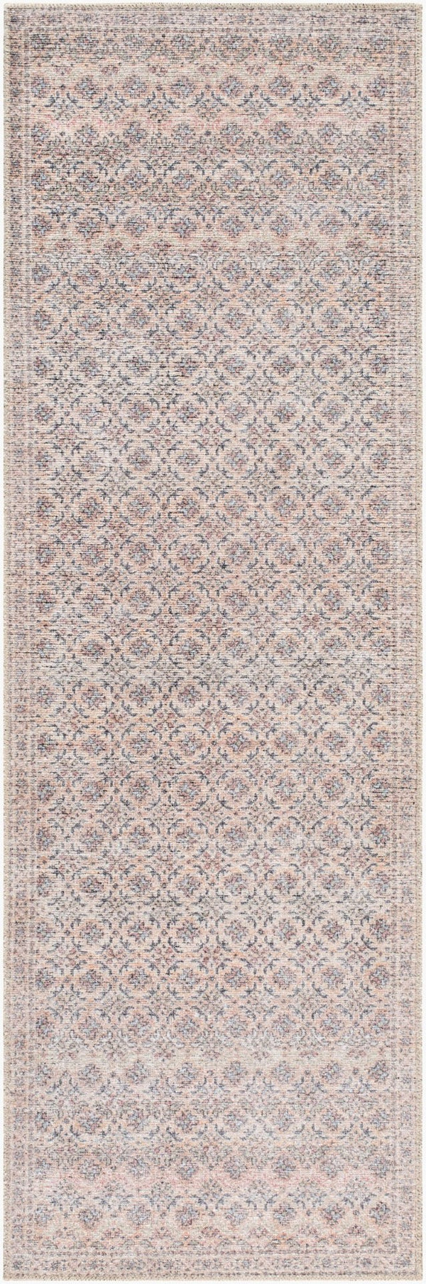 Livabliss Vinny Low Pile Polyester Area Rug Machine Woven in Turkey for High Traffic Spaces Beige, Charcoal 2'7" x 7'10" VNY2321-27710