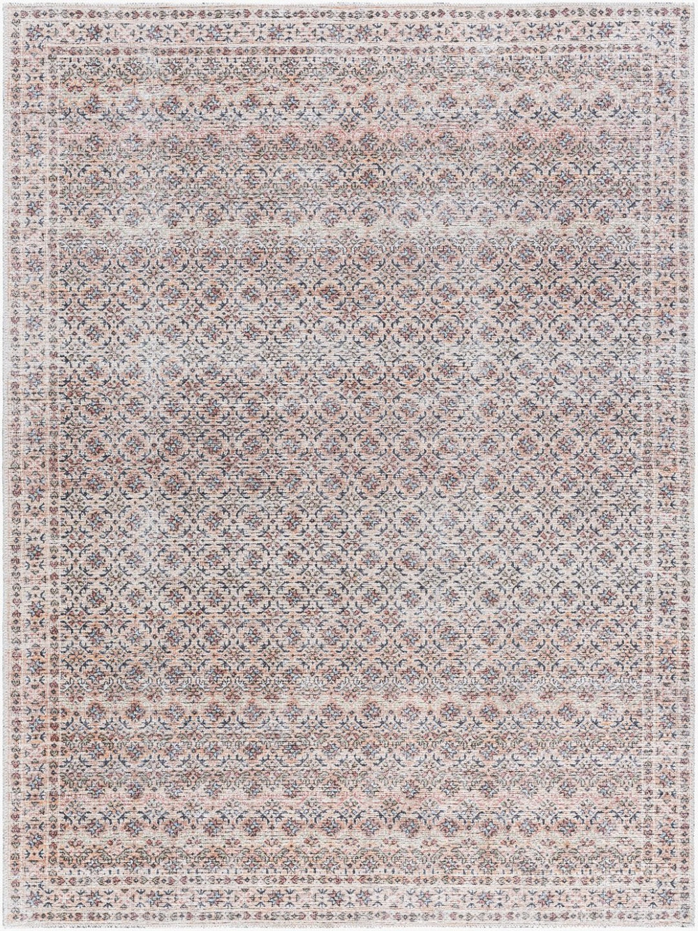 Livabliss Vinny Low Pile Polyester Area Rug Machine Woven in Turkey for High Traffic Spaces Beige, Charcoal 8'10" x 12' VNY2321-81012