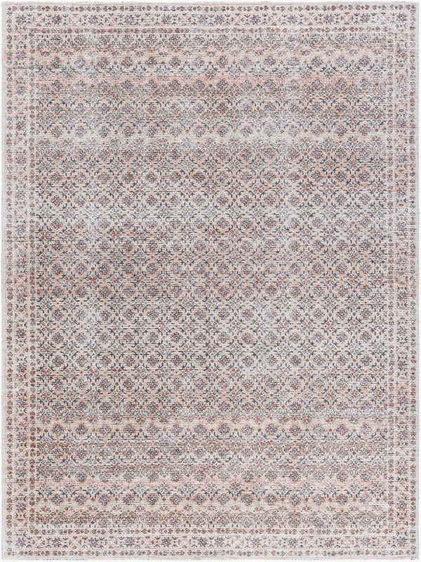 Livabliss Vinny Low Pile Polyester Area Rug Machine Woven in Turkey for High Traffic Spaces Beige, Charcoal 8'10" x 12' VNY2321-81012