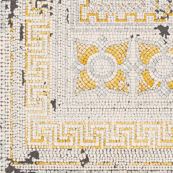 Livabliss Venezia Global Motif Turkish Woven Accent Rug for Entryways Bedroom and Reading Nooks Mustard, Burnt 2' x 2'11" VNZ2300-23
