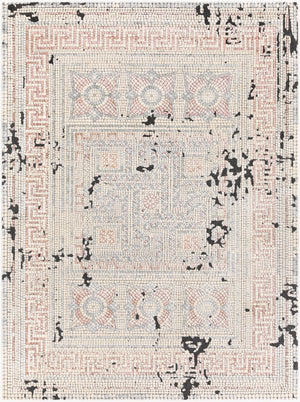 Livabliss Venezia Global Motif Machine Woven Area Rug Polypropylene Blend for Living Rooms Plum, Light Bei 7'10" x 10'2" VNZ2301-710103