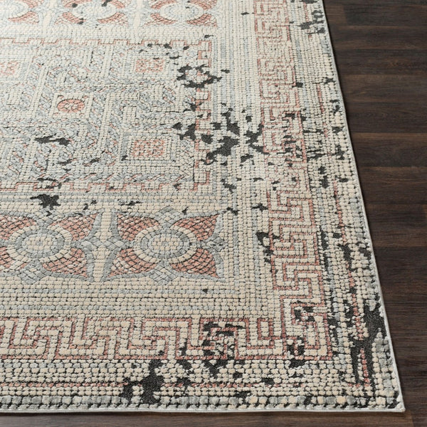 Livabliss Venezia Global Motif Machine Woven Area Rug Polypropylene Blend for Living Rooms Plum, Light Bei 7'10" x 10'2" VNZ2301-710103