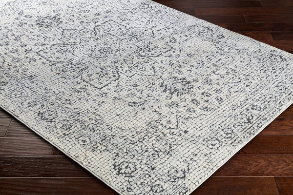 Livabliss Venezia Traditional Turkish Area Rug Polypropylene Ornate Pattern for Living Dining Rooms Slate, Light Be 6'6" x 6'6" Square VNZ2309-67SQ