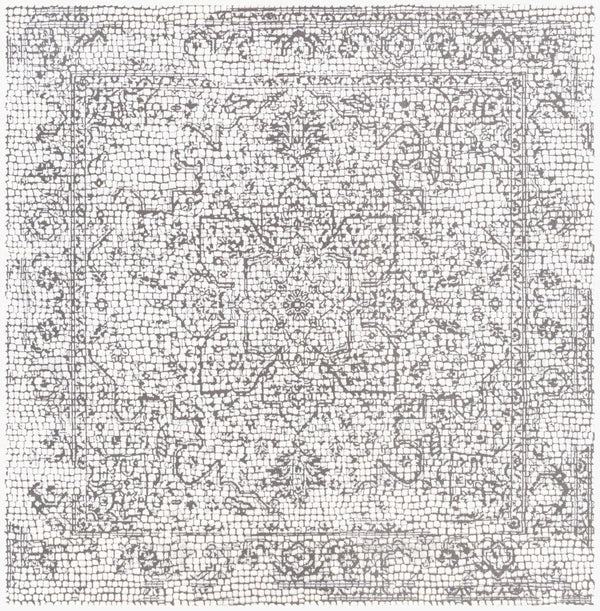Livabliss Venezia Traditional Turkish Area Rug Polypropylene Ornate Pattern for Living Dining Rooms Slate, Light Be 6'6" x 6'6" Square VNZ2309-67SQ