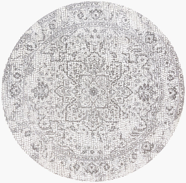 Livabliss Venezia Traditional Turkish Area Rug Polypropylene Ornate Pattern for Living Dining Rooms Slate, Light Be 7'9" x 7'9" VNZ2309-710RD