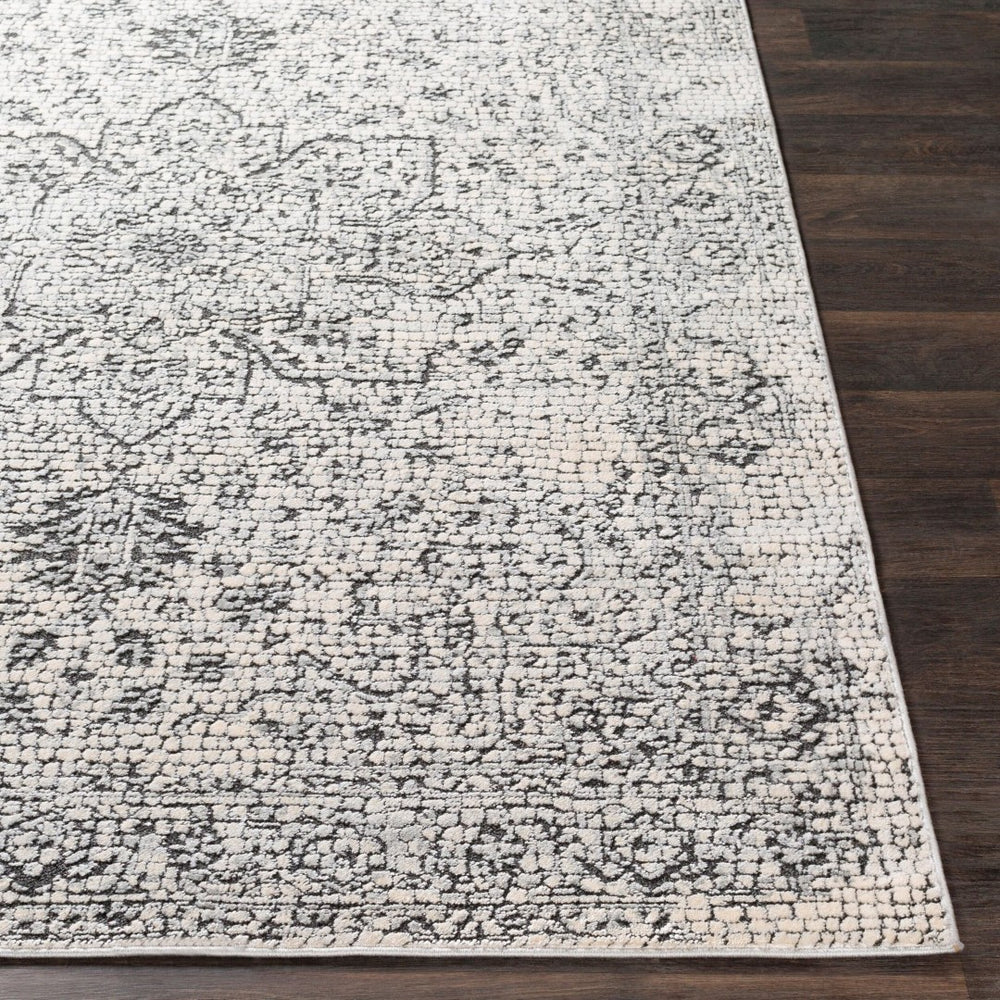 Livabliss Venezia Traditional Turkish Area Rug Polypropylene Ornate Pattern for Living Dining Rooms Slate, Light Be 7'9" x 7'9" VNZ2309-710RD